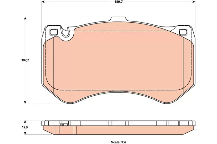 Brake Pad Set, Disc Brake GDB1907 - TRW