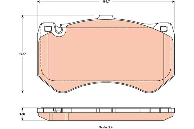Brake Pad Set, Disc Brake GDB1907 - TRW