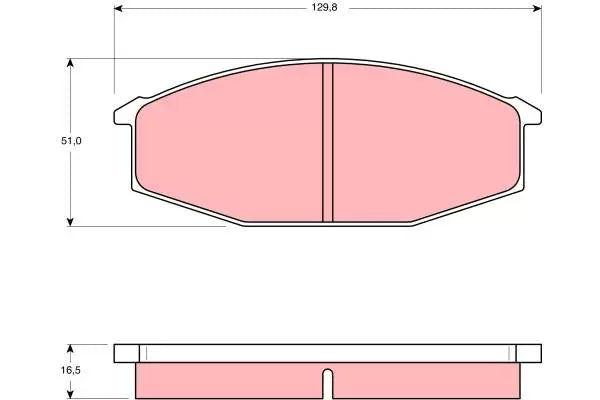 Brake Pad Set, Disc Brake GDB190DT - TRW