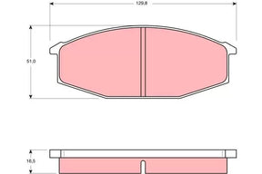Brake Pad Set, Disc Brake GDB190DT - TRW
