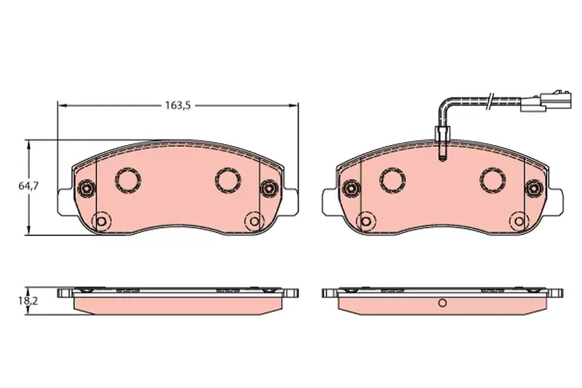 Brake Pad Set, Disc Brake GDB1910 - TRW