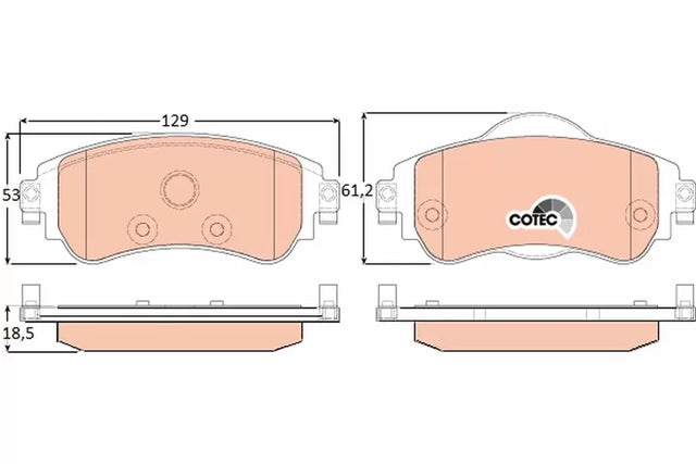 Brake Pad Set, Disc Brake GDB1917 - TRW