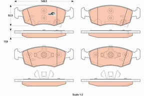 Brake Pad Set, Disc Brake GDB1921 - TRW
