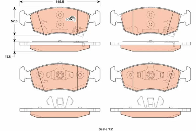 Brake Pad Set, Disc Brake GDB1921 - TRW