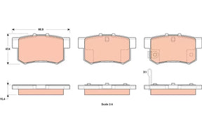 Brake Pad Set, Disc Brake GDB1923 - TRW