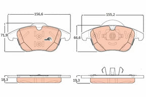 Brake Pad Set, Disc Brake GDB1925 - TRW