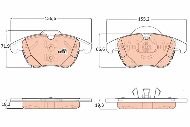 Brake Pad Set, Disc Brake GDB1925 - TRW