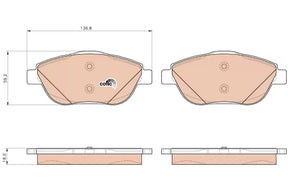 Brake Pad Set, Disc Brake GDB1926 - TRW