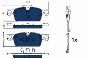 Brake Pad Set, Disc Brake GDB1929 - TRW