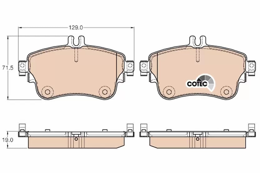 Brake Pad Set, Disc Brake GDB1933 - TRW