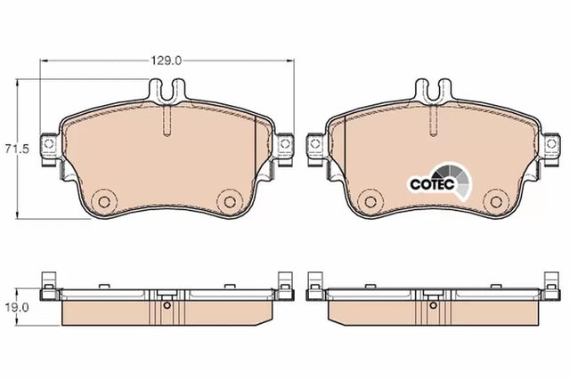 Brake Pad Set, Disc Brake GDB1933 - TRW