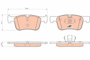 Brake Pad Set, Disc Brake GDB1934 - TRW