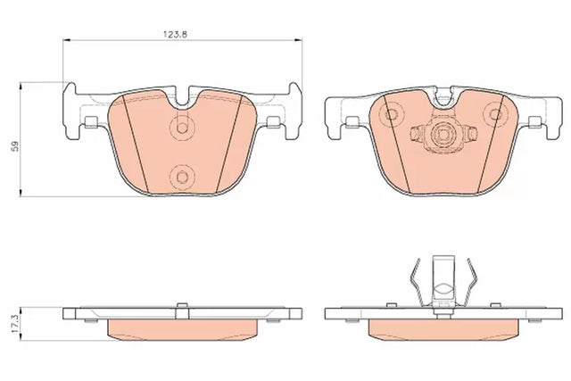 Brake Pad Set, Disc Brake GDB1937 - TRW