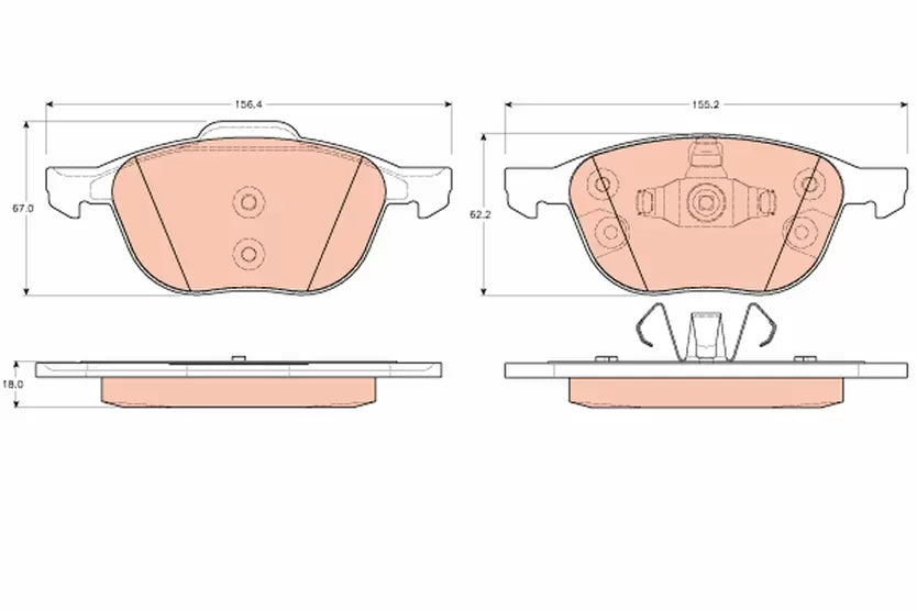 Brake Pad Set, Disc Brake GDB193 - TRW