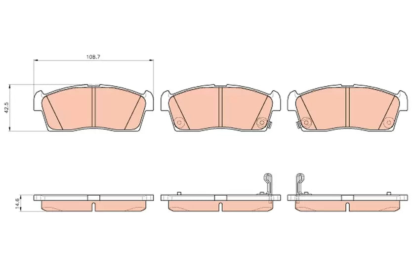 Brake Pad Set, Disc Brake GDB1940 - TRW