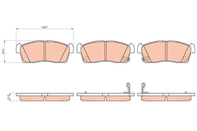 Brake Pad Set, Disc Brake GDB1940 - TRW