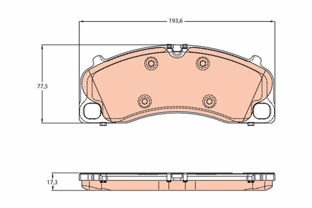 Brake Pad Set, Disc Brake GDB1952 - TRW