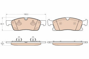 Brake Pad Set, Disc Brake GDB1955 - TRW