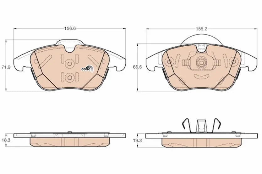 Brake Pad Set, Disc Brake GDB1960 - TRW