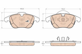 Brake Pad Set, Disc Brake GDB1960 - TRW