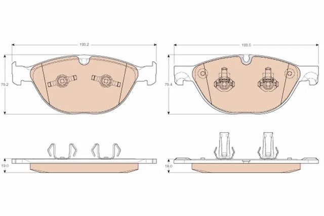 Brake Pad Set, Disc Brake GDB1963 - TRW