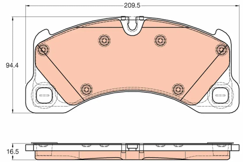 Brake Pad Set, Disc Brake GDB196 - TRW