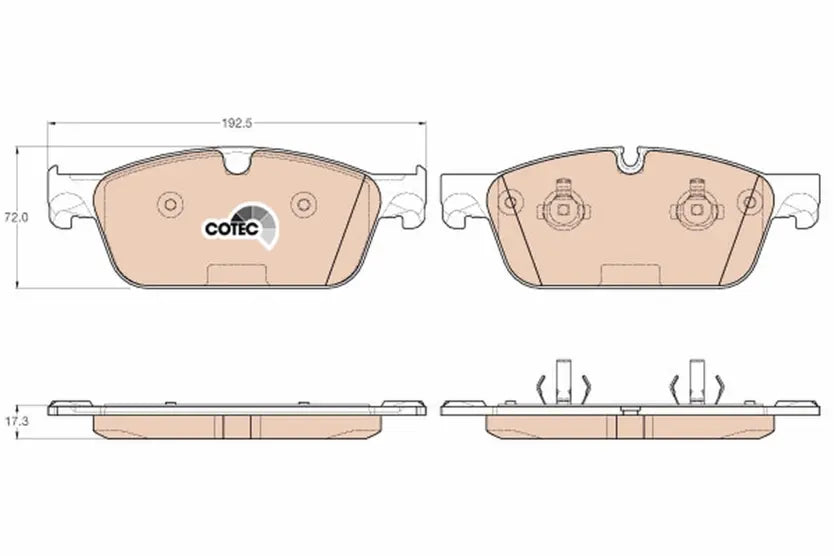Brake Pad Set, Disc Brake GDB1970 - TRW