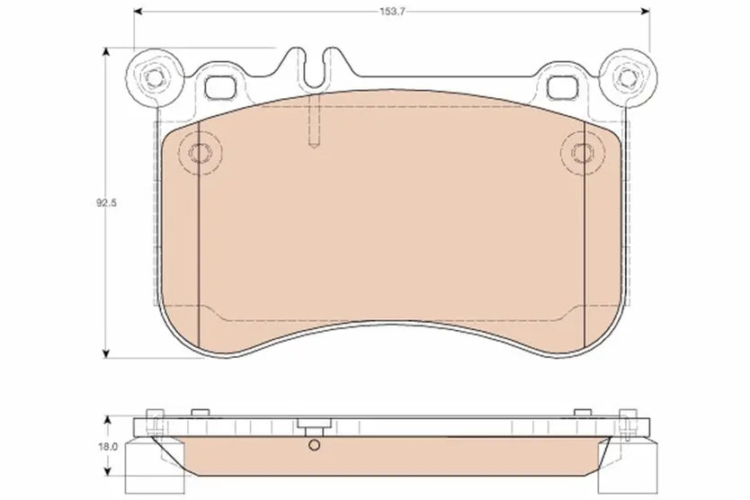 Brake Pad Set, Disc Brake GDB1972 - TRW