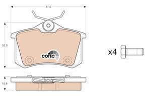 Brake Pad Set, Disc Brake GDB1973 - TRW