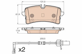 Brake Pad Set, Disc Brake GDB1975 - TRW