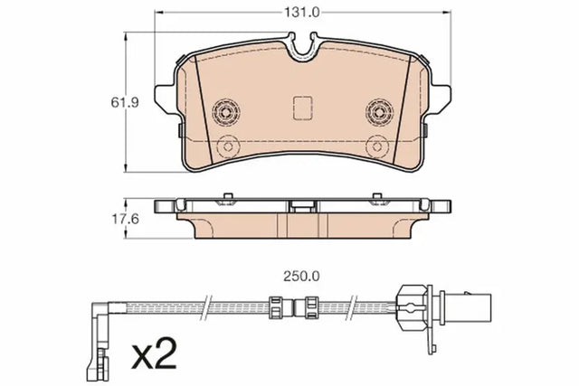 Brake Pad Set, Disc Brake GDB1975 - TRW