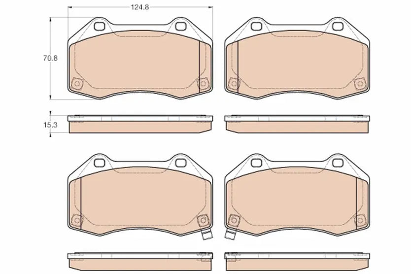 Brake Pad Set, Disc Brake GDB197 - TRW