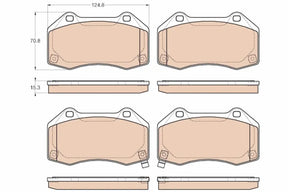 Brake Pad Set, Disc Brake GDB197 - TRW
