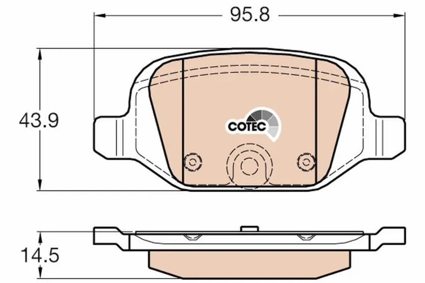 Brake Pad Set, Disc Brake GDB1981 - TRW
