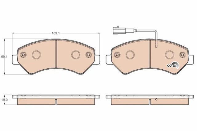 Brake Pad Set, Disc Brake GDB1982 - TRW