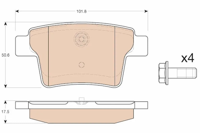 Brake Pad Set, Disc Brake GDB1988 - TRW