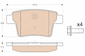 Brake Pad Set, Disc Brake GDB1988 - TRW