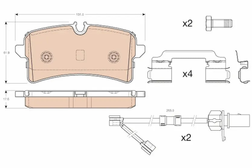 Brake Pad Set, Disc Brake GDB1989 - TRW