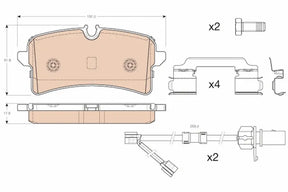 Brake Pad Set, Disc Brake GDB1989 - TRW