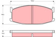 Brake Pad Set, Disc Brake GDB198DT - TRW