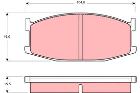 Brake Pad Set, Disc Brake GDB198DT - TRW