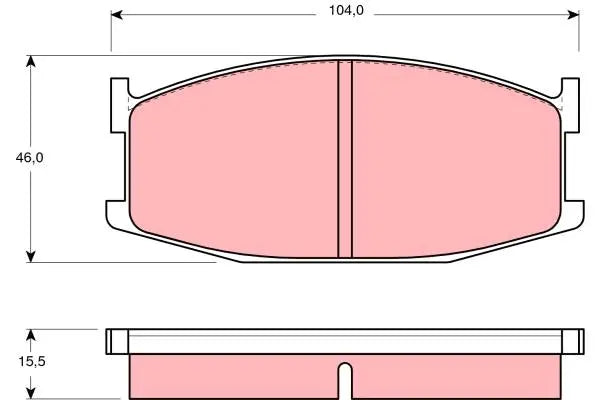 Brake Pad Set, Disc Brake GDB198DT - TRW