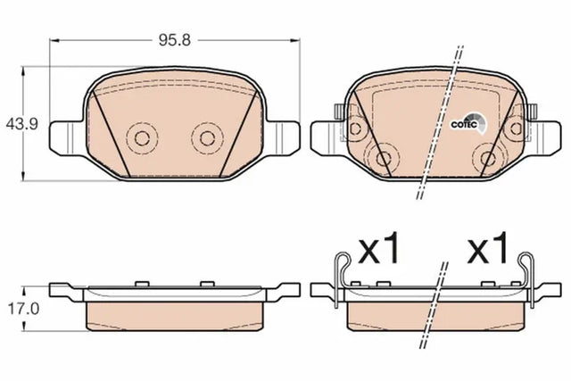 Brake Pad Set, Disc Brake GDB2002 - TRW