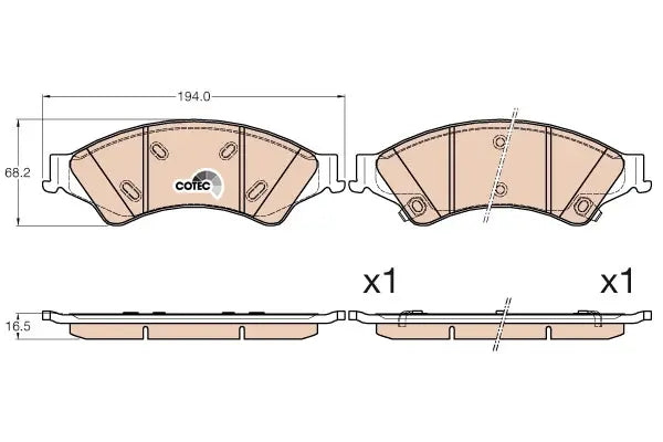 Brake Pad Set, Disc Brake GDB2005DT - TRW