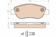 Brake Pad Set, Disc Brake GDB2008 - TRW