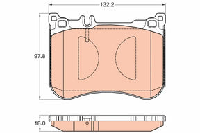 Brake Pad Set, Disc Brake GDB2019 - TRW