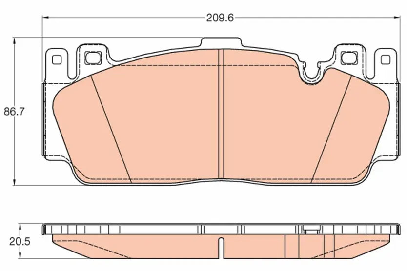 Brake Pad Set, Disc Brake GDB2020 - TRW