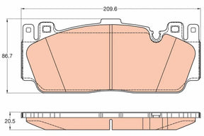 Brake Pad Set, Disc Brake GDB2020 - TRW
