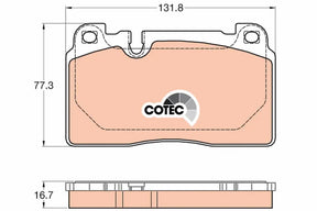 Brake Pad Set, Disc Brake GDB2022 - TRW