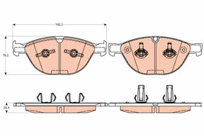 Brake Pad Set, Disc Brake GDB2026 - TRW